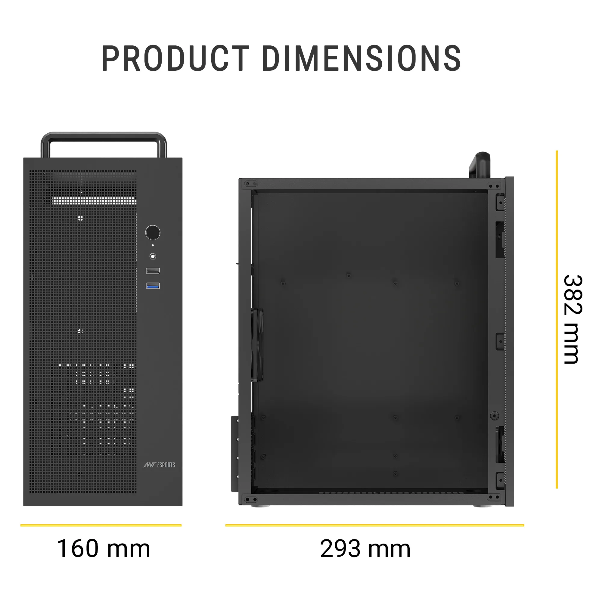 Ant Esports Mid Tower Cabinet (M-ATX,M-ITX) SI10 view 6